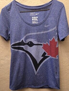 Nike Toronto Blue Jays Tee S Women’s MLB Logo Shirt Blue Athletic Cut